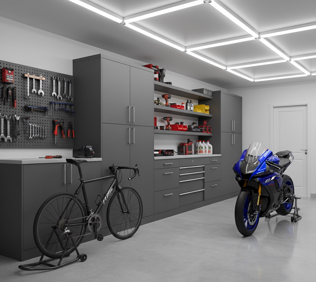 Organized garage storage system