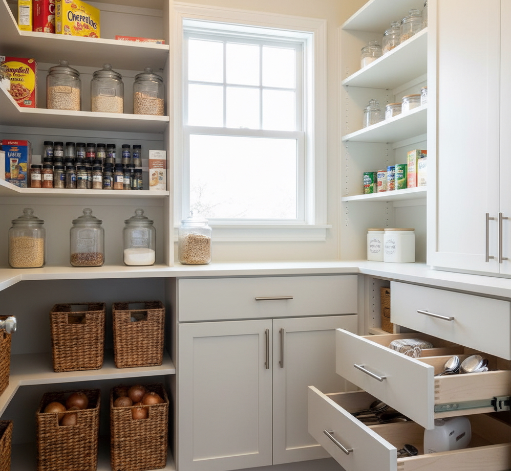 Elegant and functional kitchen pantry